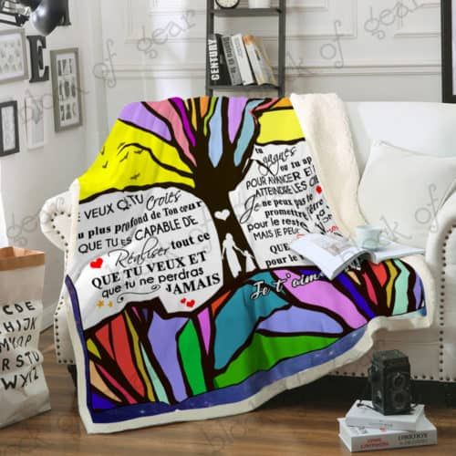 Mommy I Love You Sherpa Fleece Blanket