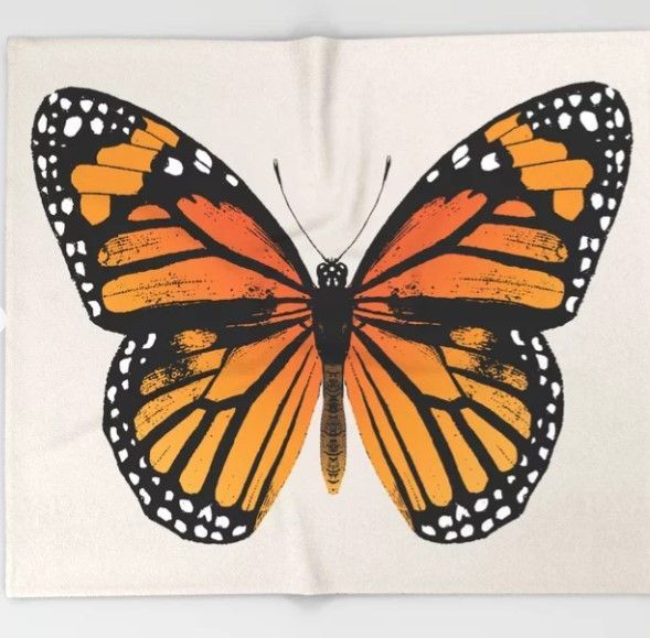 Monarch Butterfly Sherpa Fleece Blanket