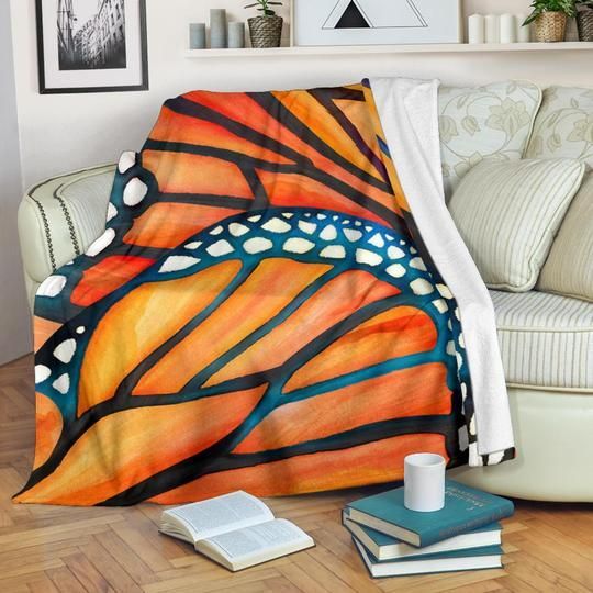 Monarch Butterfly Wings Sherpa Fleece Blanket