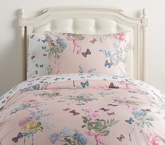 Monique Lhuillier Organic Sateen Floral Bouquet Bedding Set
