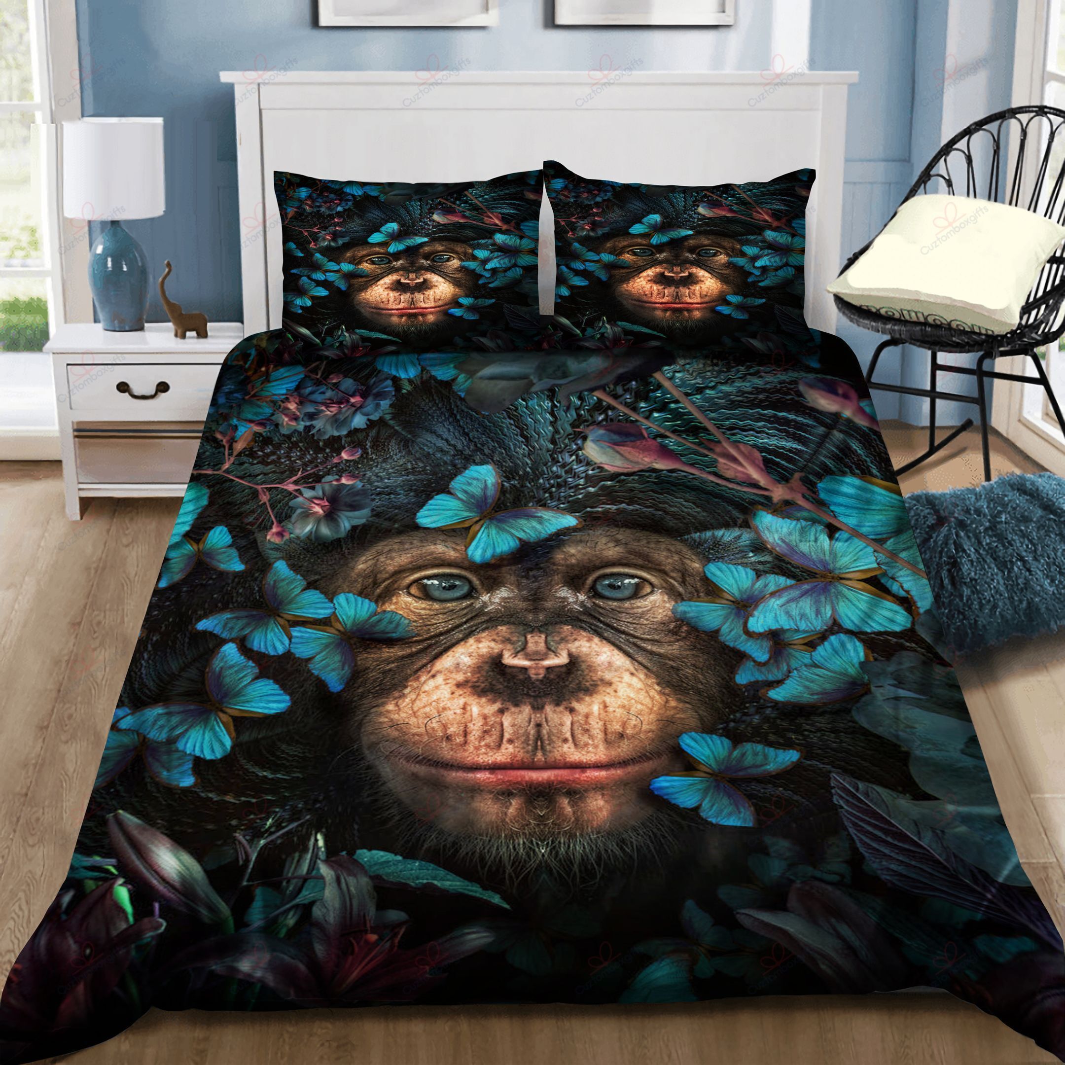 Monkey Butterfly Bedding Set