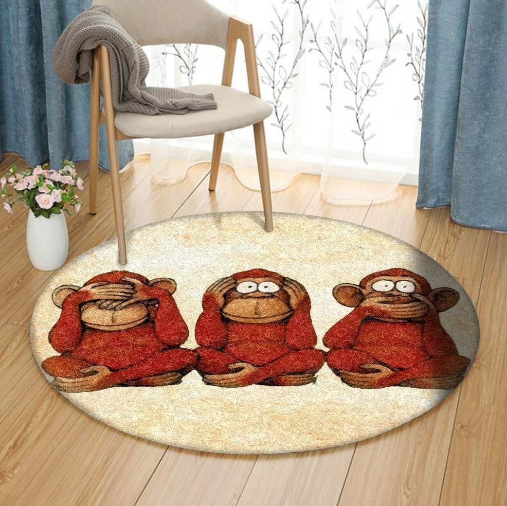 Monkey Round Carpet