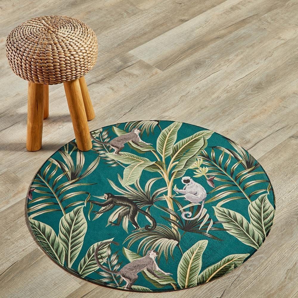 Monkey Tropical Round Carpet