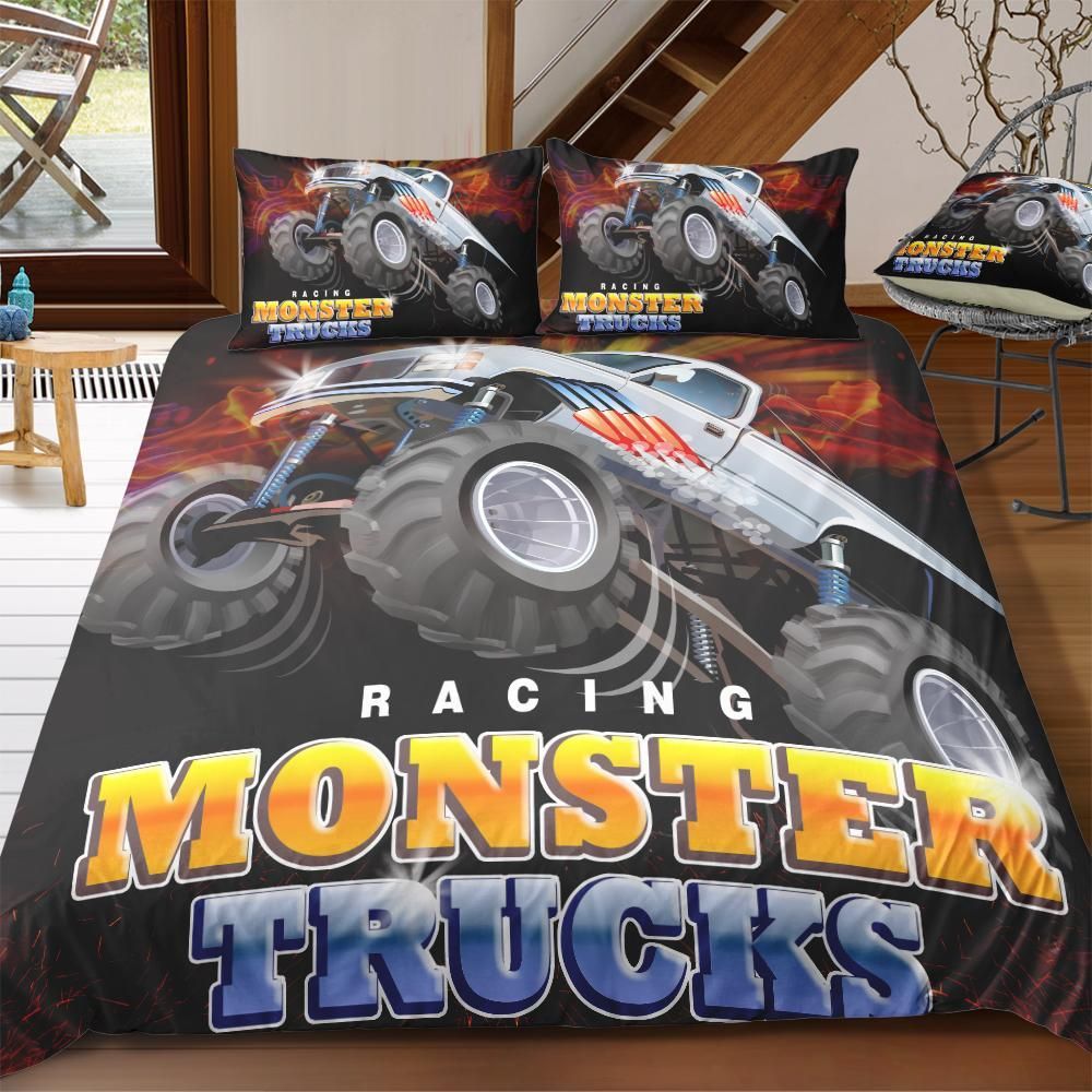 Monster Jam Facing Monster Trucks Bedding Set