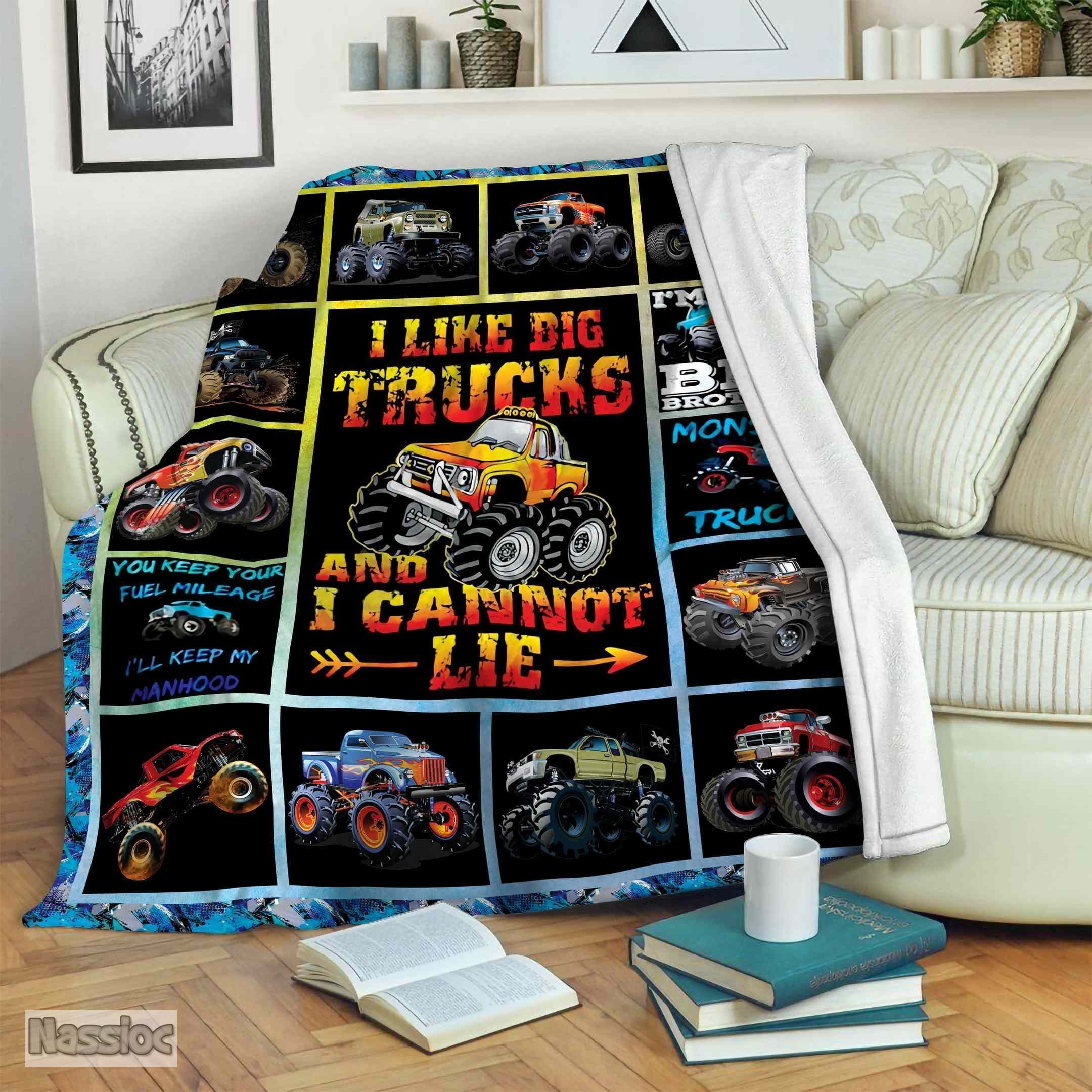 Monster Truck Fleece Blanket