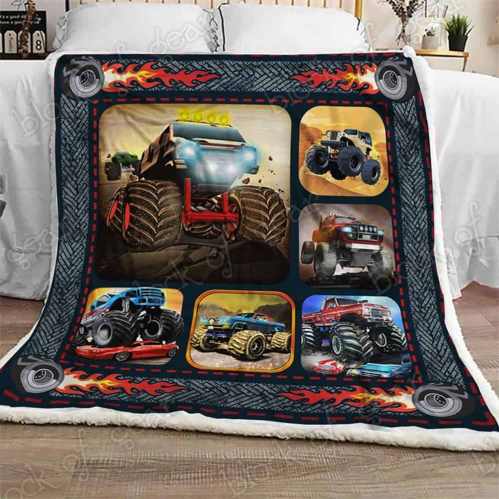 Monster Truck Fleece Blanket