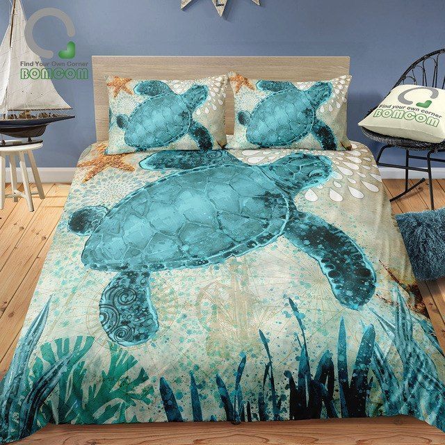 Monterey Bay Seaturtle Bedding Set