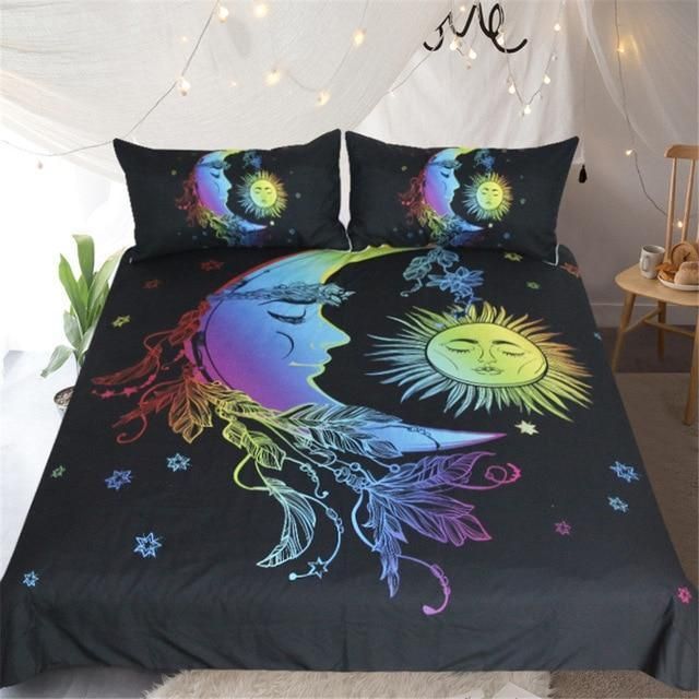 Moon Accompanies Sun Bedding Set