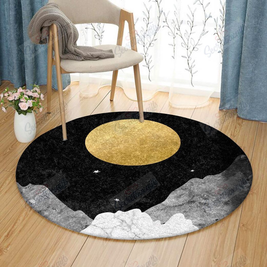 Moon And Star Round Carpet