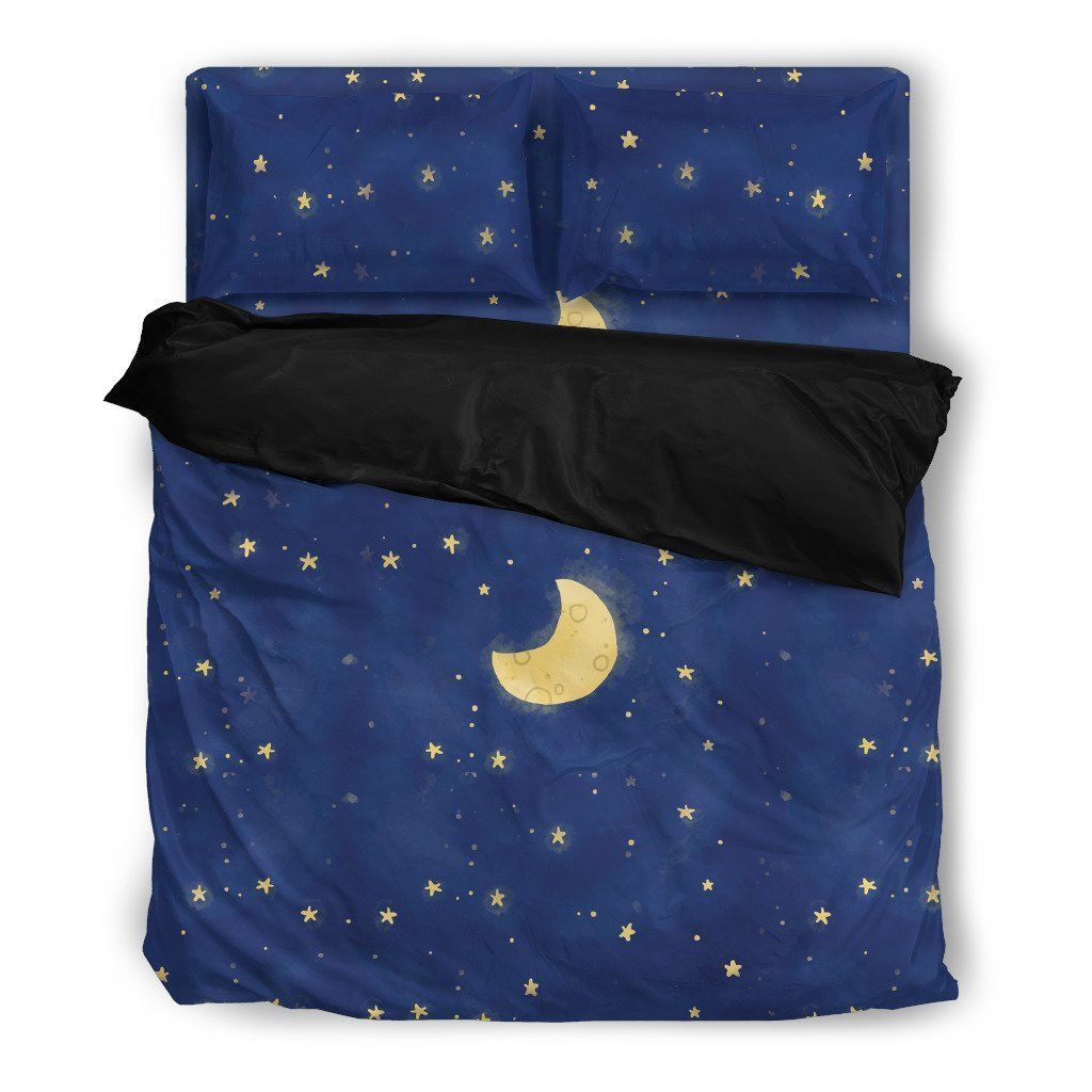 Moon And Stars Printed Bedding Set