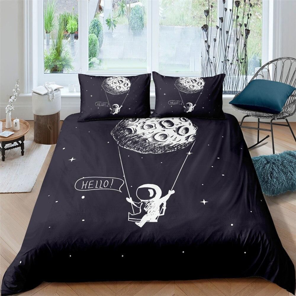 Moon Balloon Say Hello Bedding Set