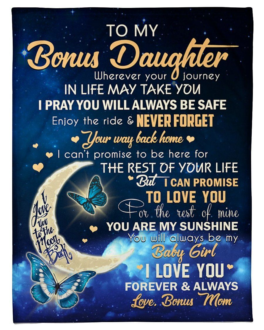 Moon Butterflies Love You For The Rest Of Mine To Bonus Daughter Fleece Blanket Fleece Blanket