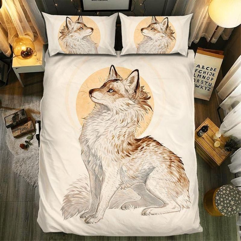 Moon Fox Printed Bedding Set
