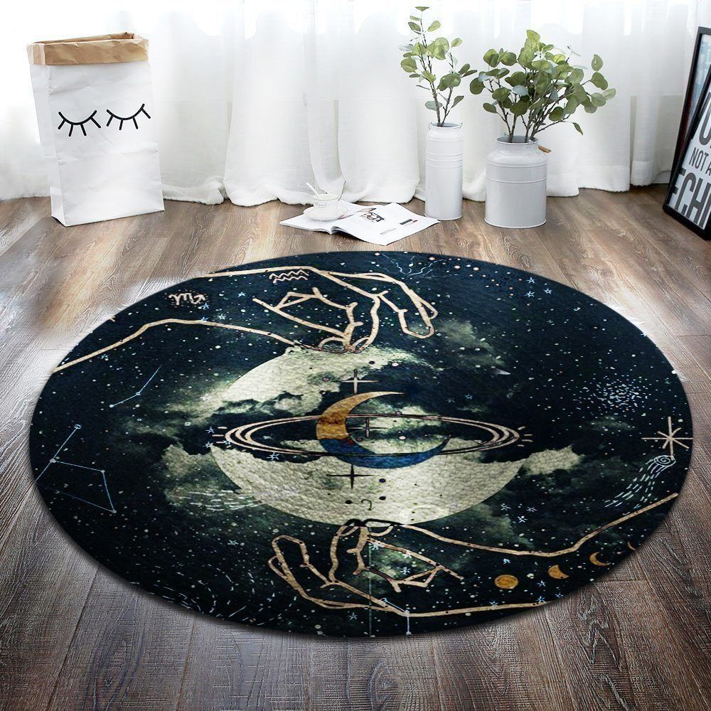Moon Galaxy Round Carpet