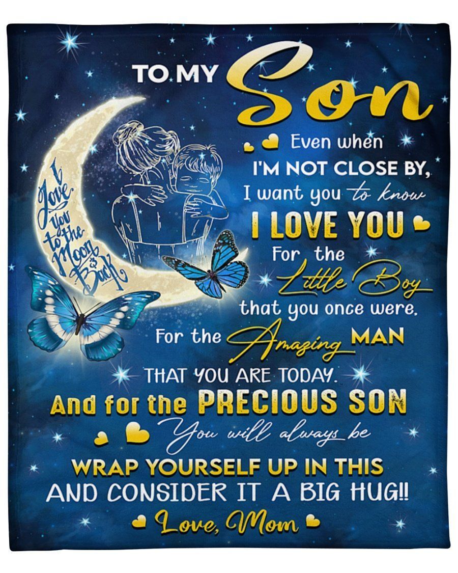 Moon Mom To Son Wrap Yourself Up In This Fleece Blanket Fleece Blanket