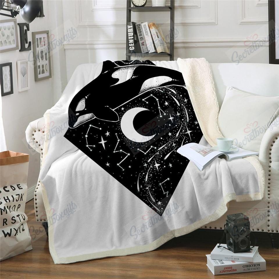 Moon Orca Fleece Blanket