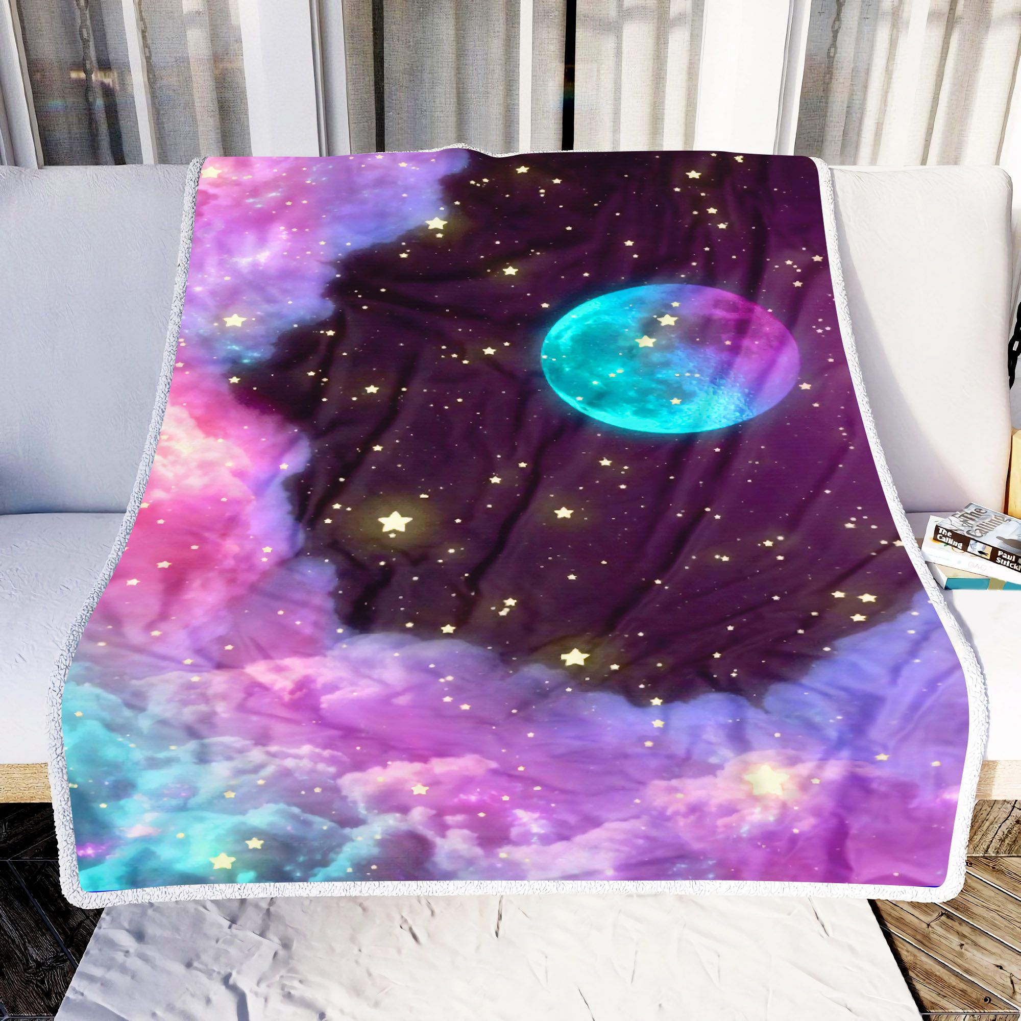 Moon Star Art Fleece Blanket