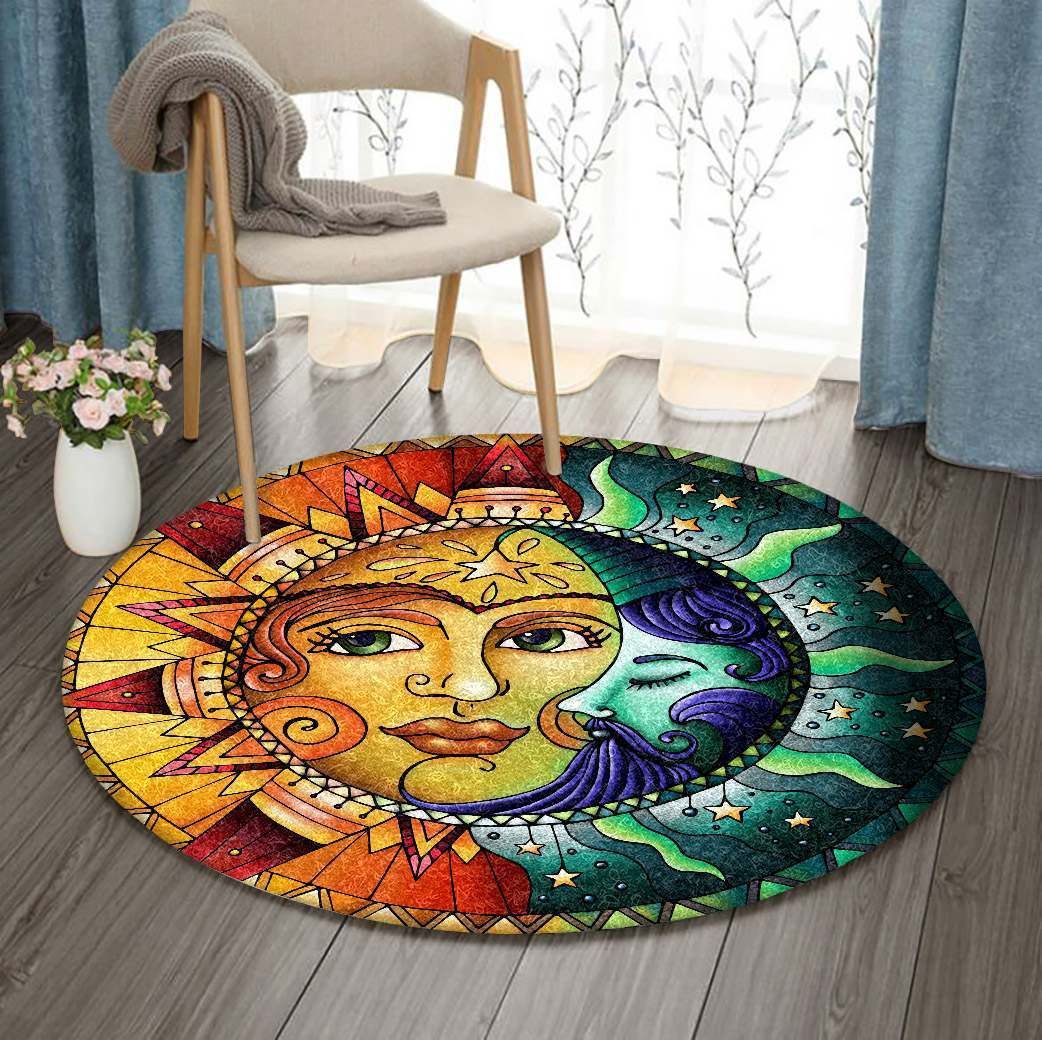 Moon Sun Round Carpet