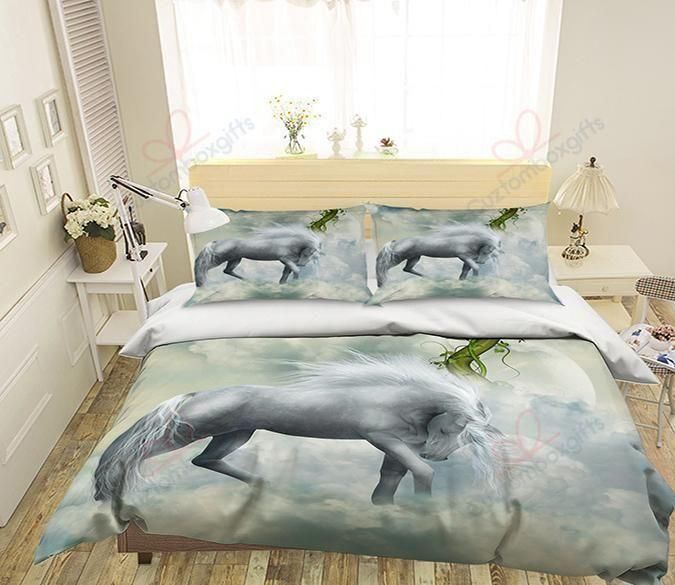 Moon Unicorn Printed Bedding Set