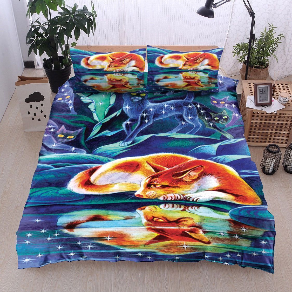 Moonlight Cat Bedding Set