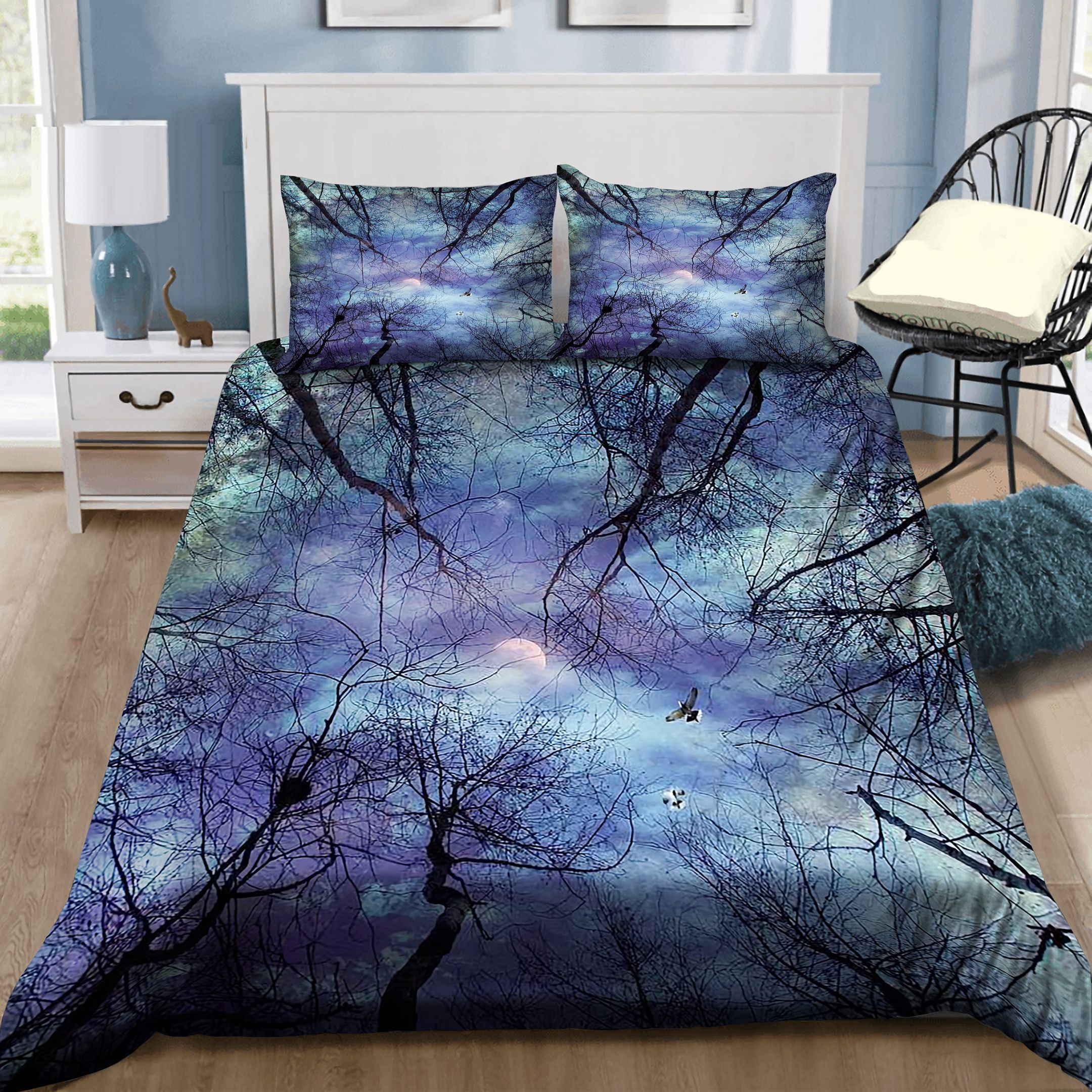 Moonlight In Forest Bedding Set