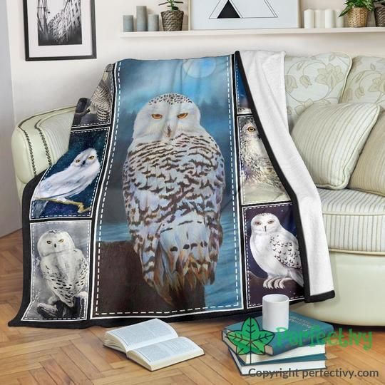 Moonlight Owl Sherpa Fleece Blanket