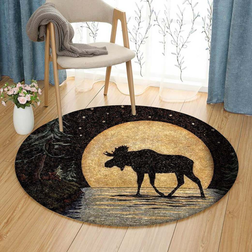 Moose Round Carpet
