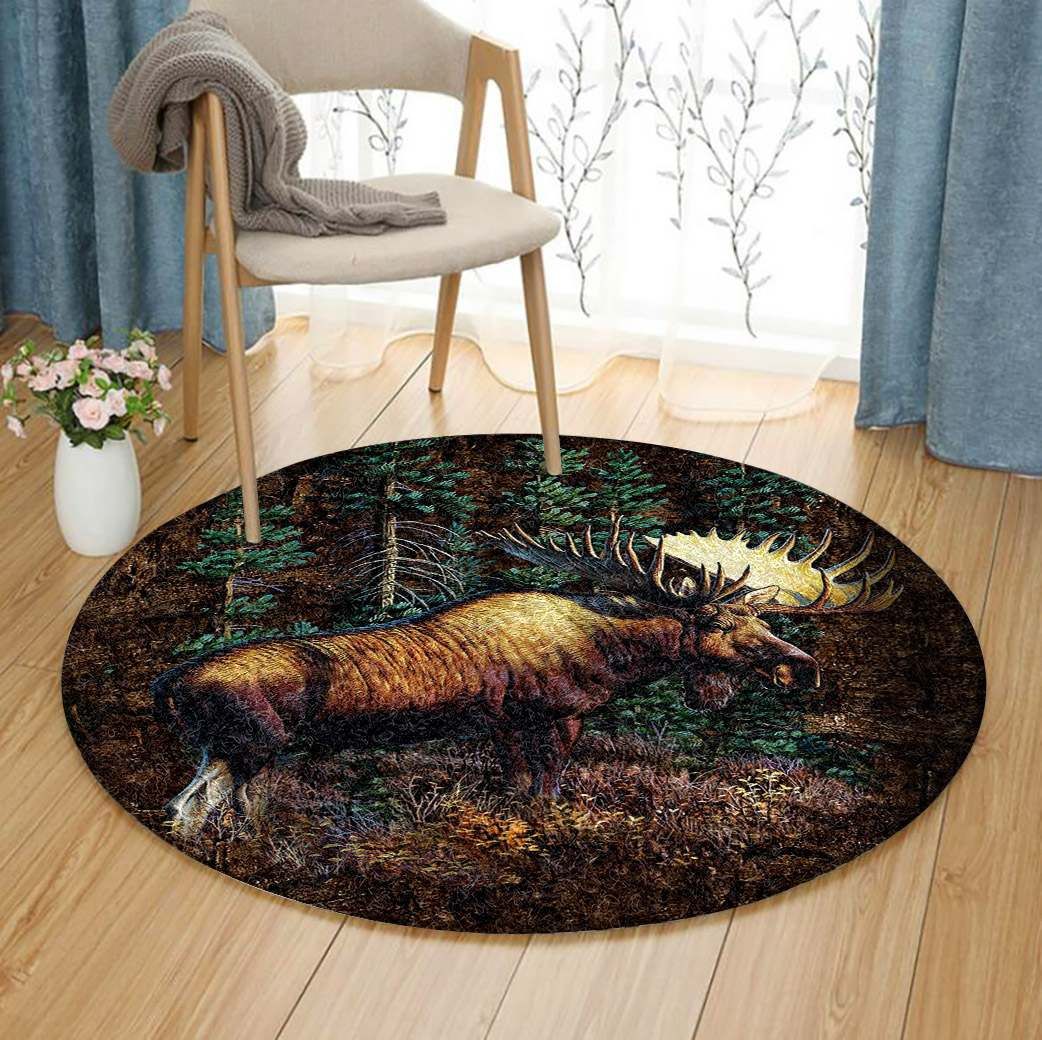 Moose Round Carpet