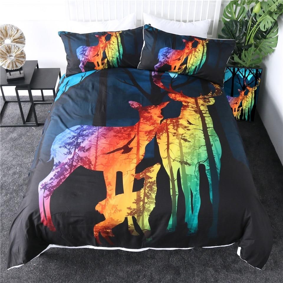 Moose Family 3d Printed Bedding Set