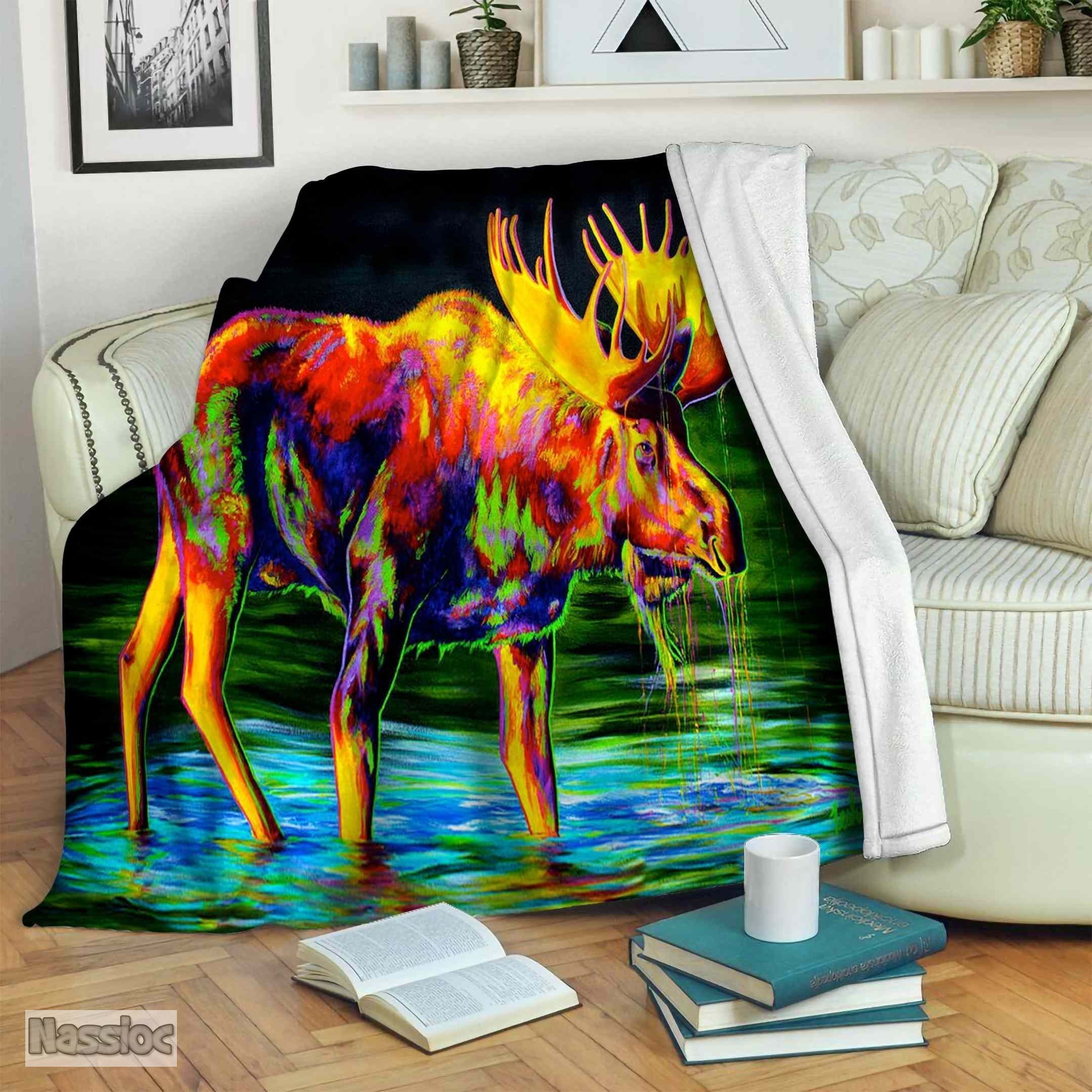 Moose Fleece Blanket