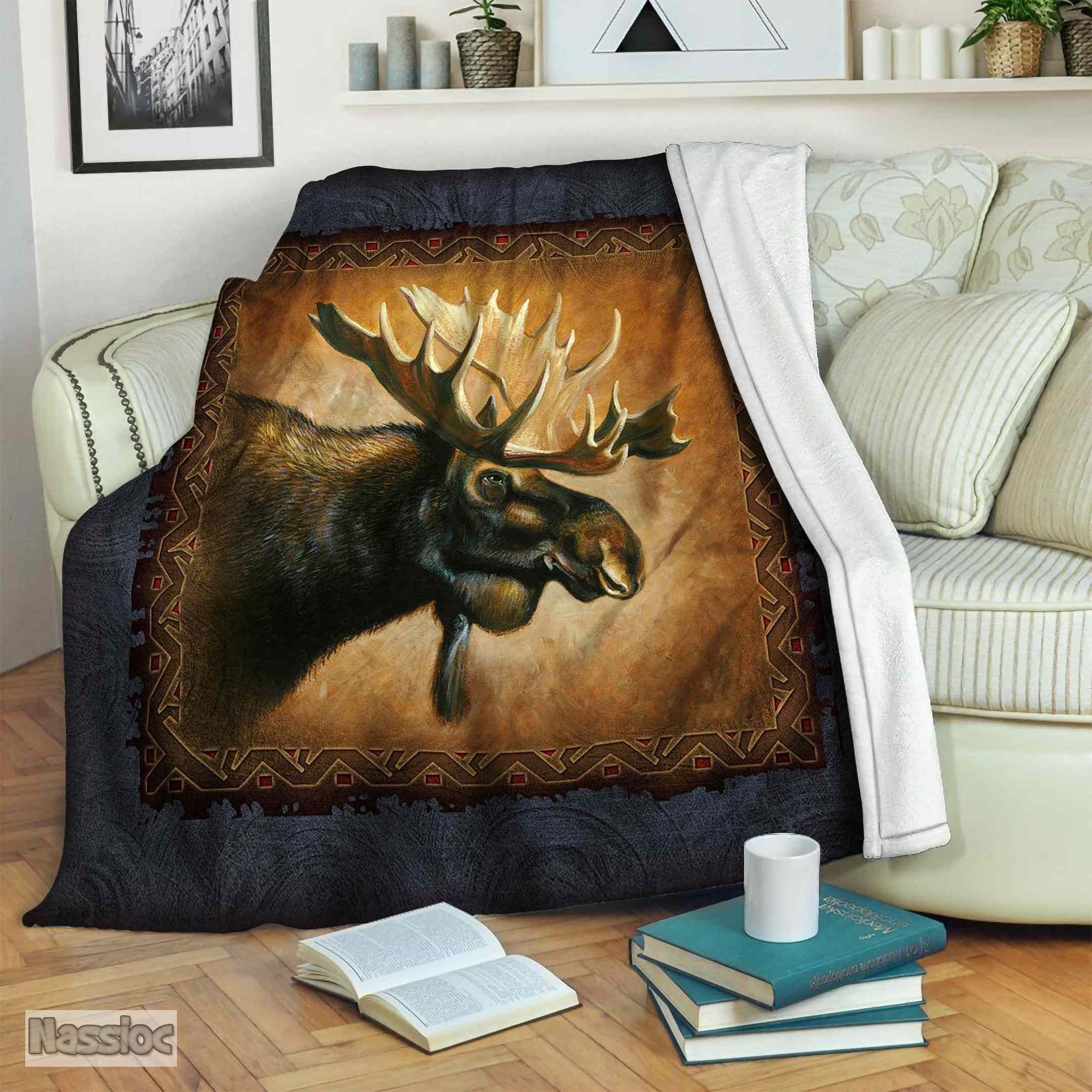 Moose Fleece Blanket