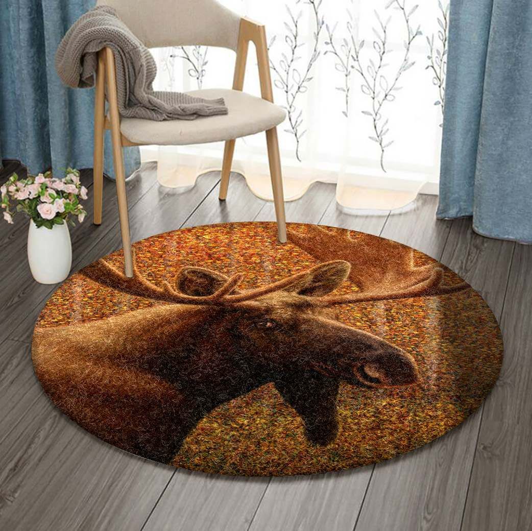 Moose Round Carpet