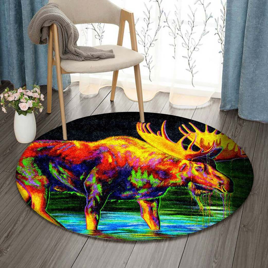 Moose Round Carpet