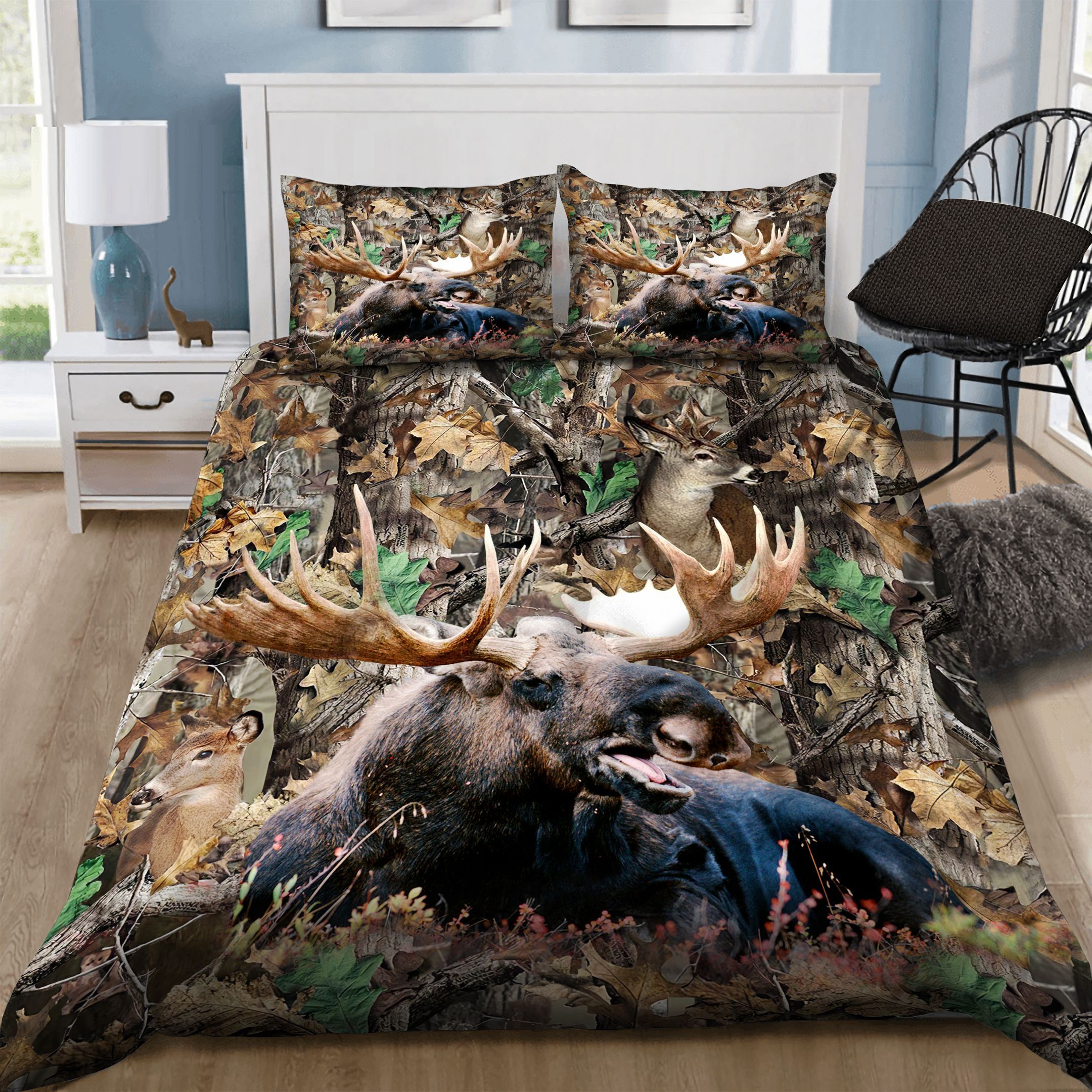 Moose Hunting Bedding Set