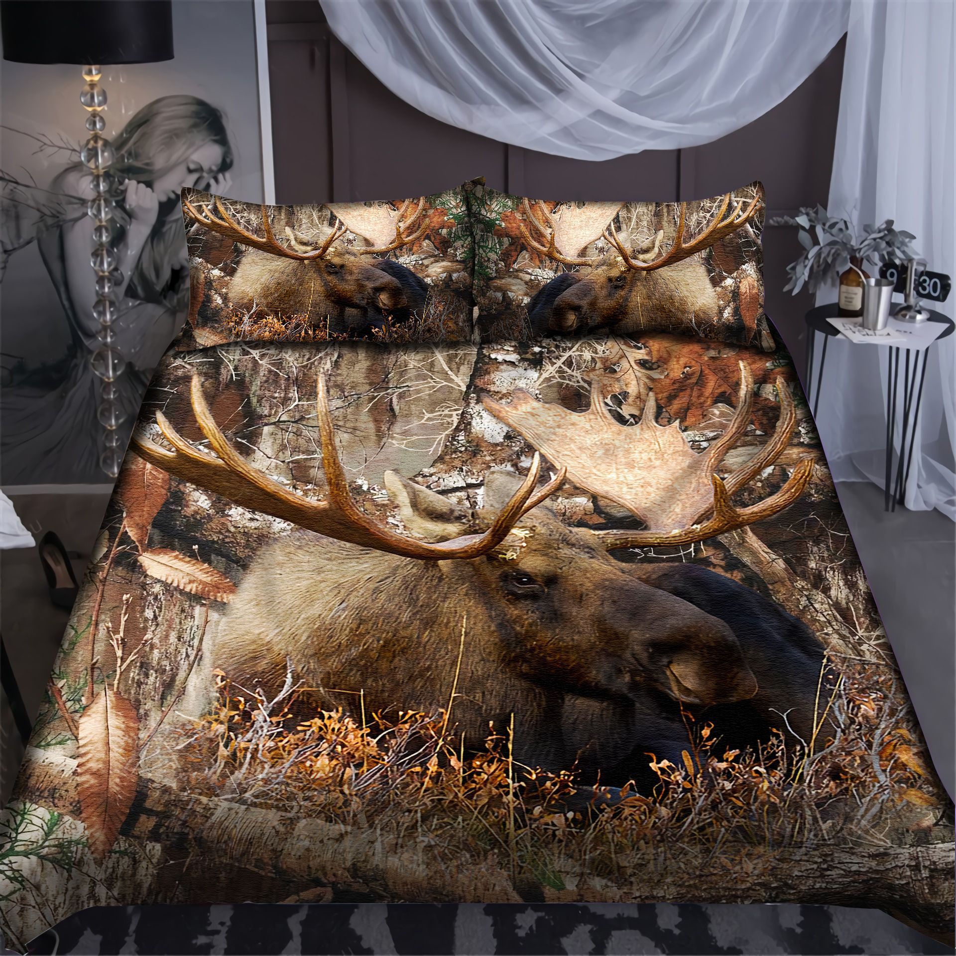 Moose Hunting Bedding Set