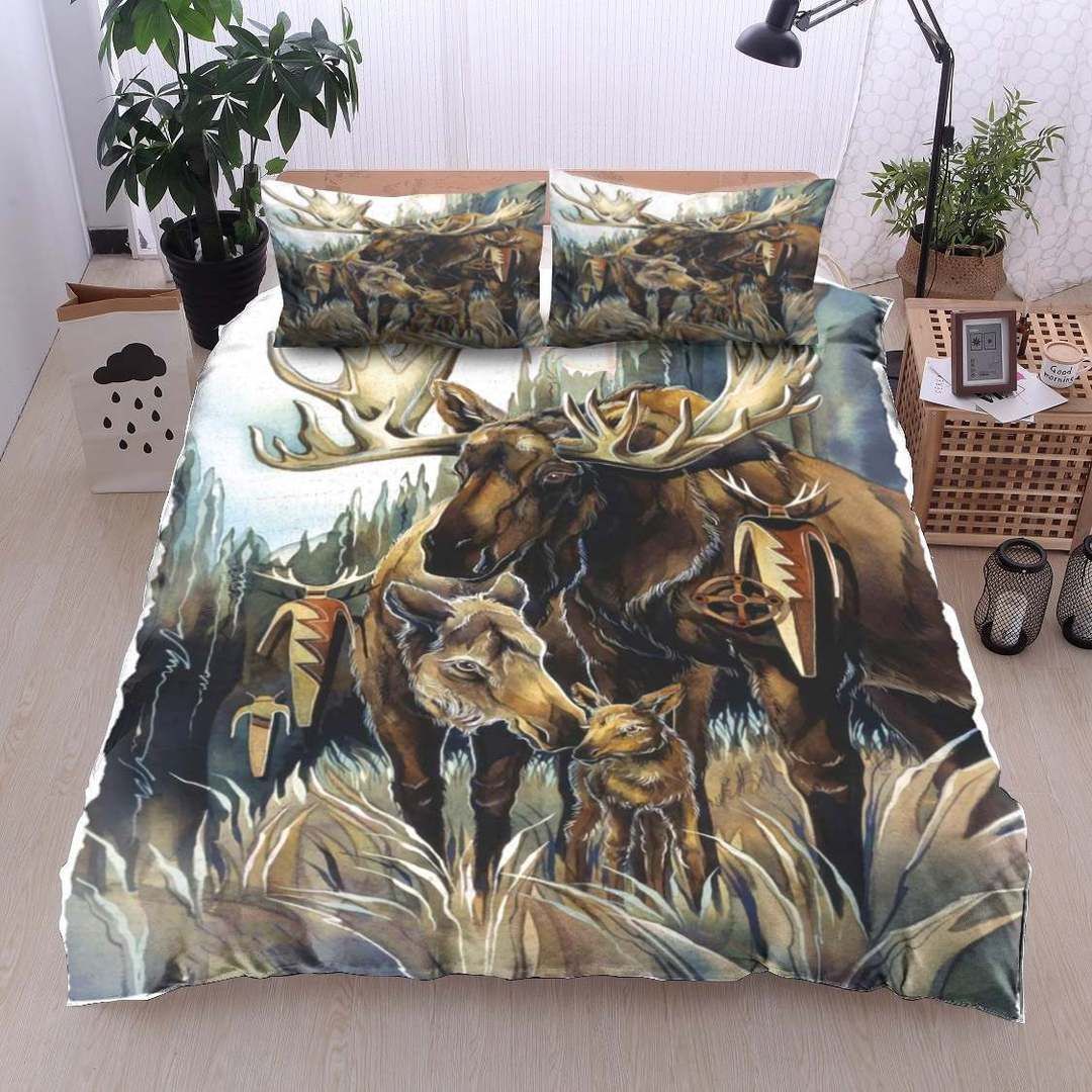 Moose Native American Bedding Set