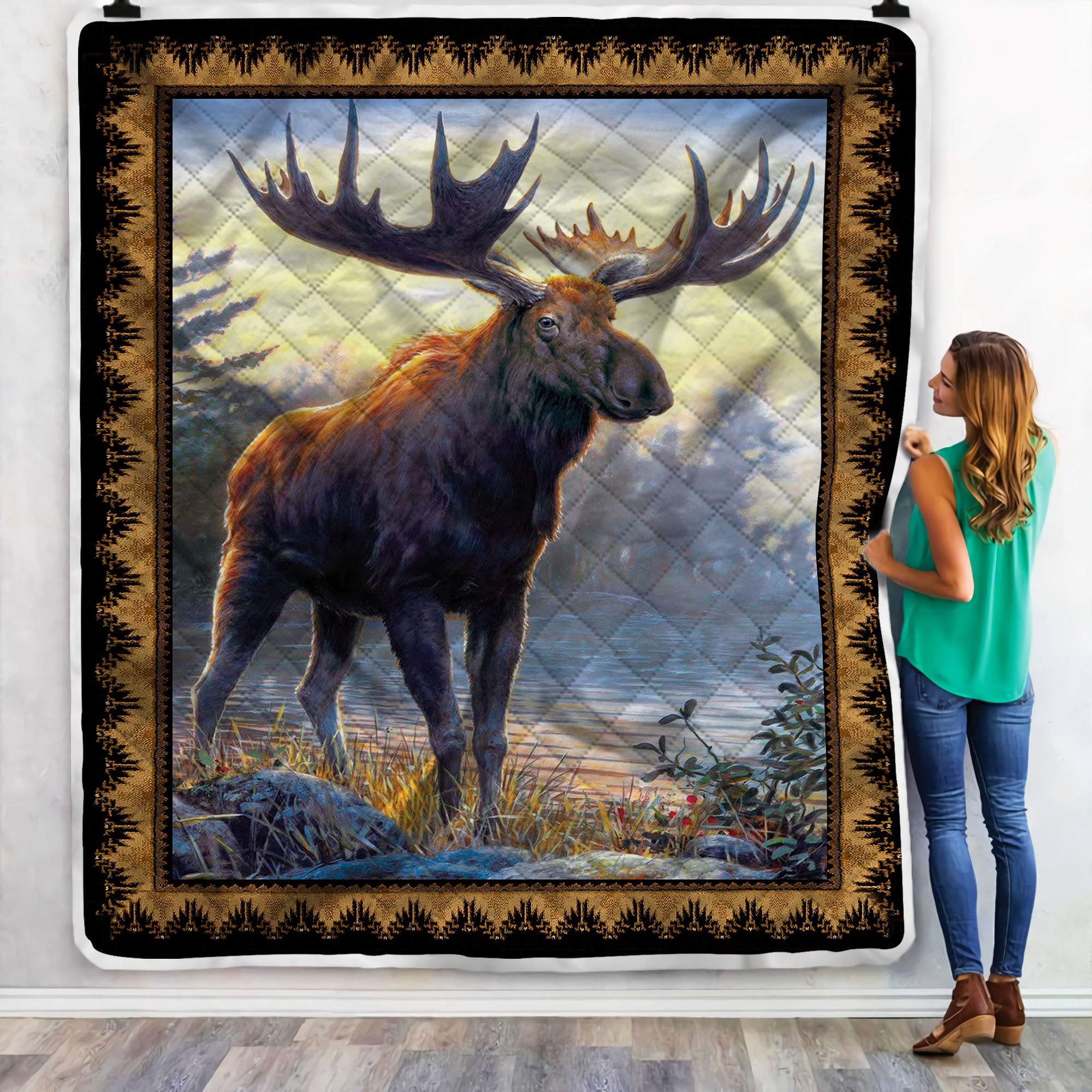 Moose Fleece Blanket