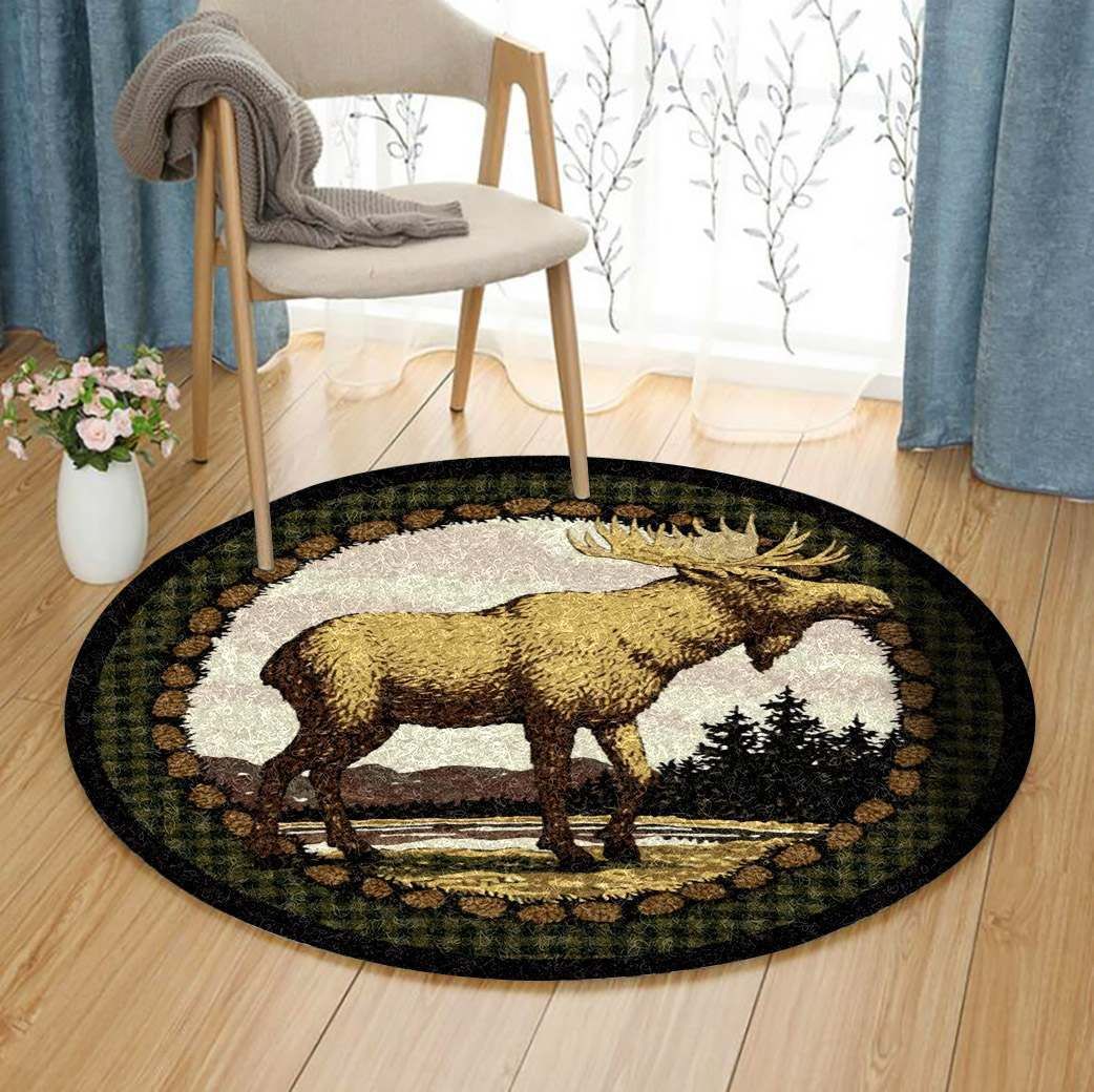 Moose Round Carpet