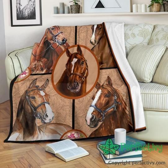 Morgan Horse Sherpa Fleece Blanket