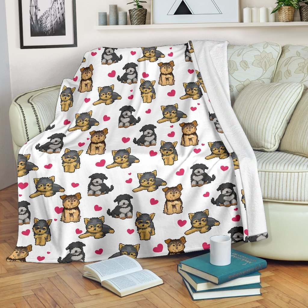 Morkie Heart Blanket