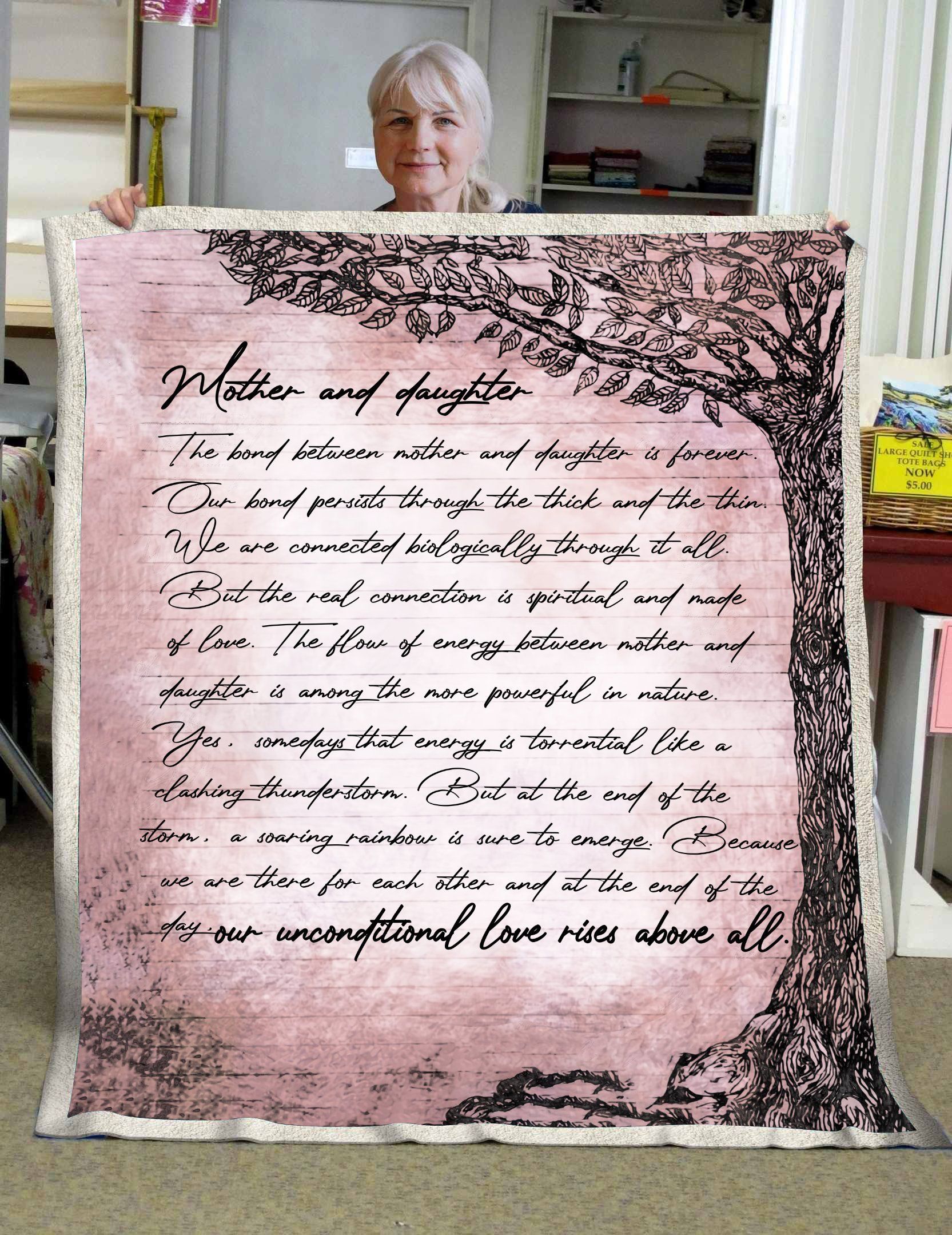 Mother And Daughter Sherpa Fleece Blanket