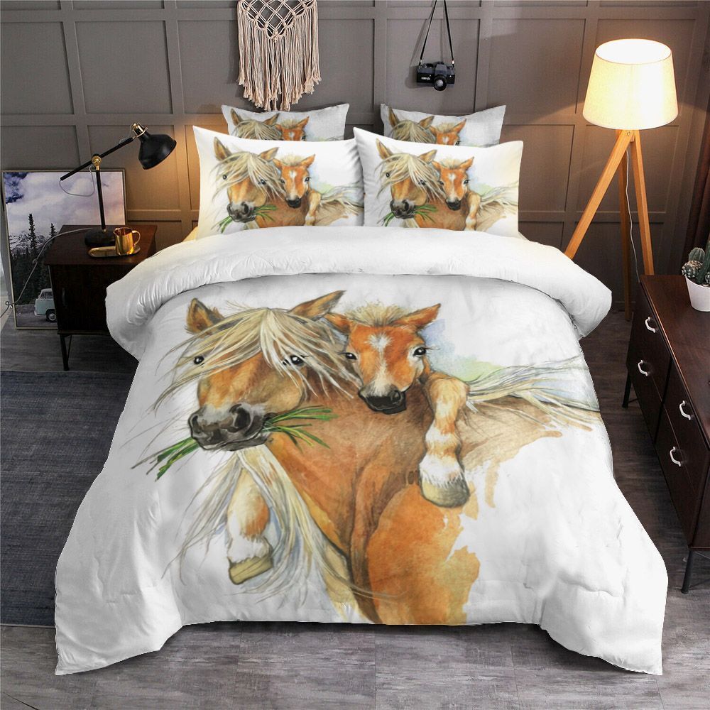 Mother And Daughter Horse Bedding Set