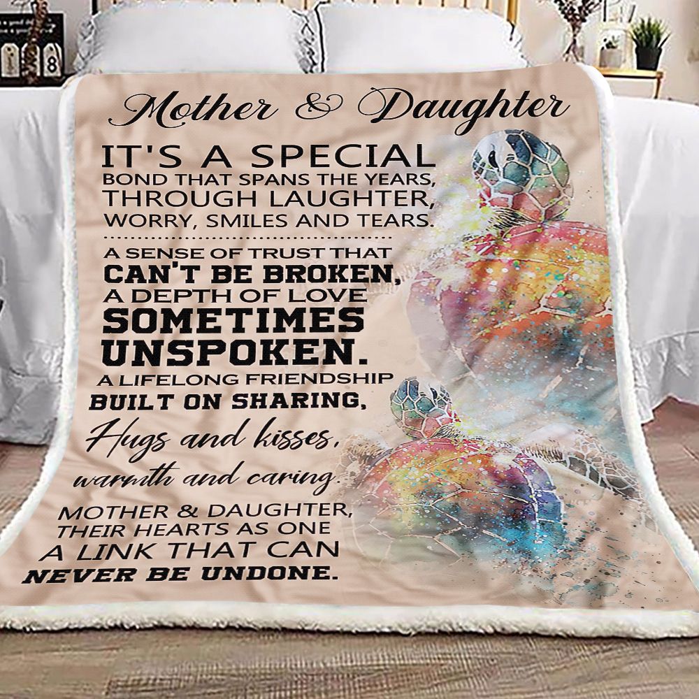 Mother And Daughter Fleece Blanket