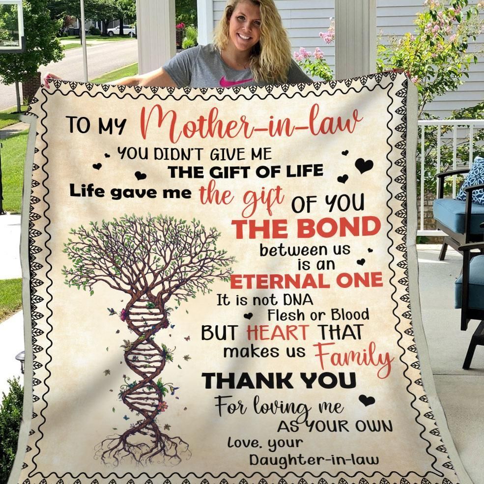 Mother-In-Law Thanks For Loving Me Sherpa Fleece Blanket