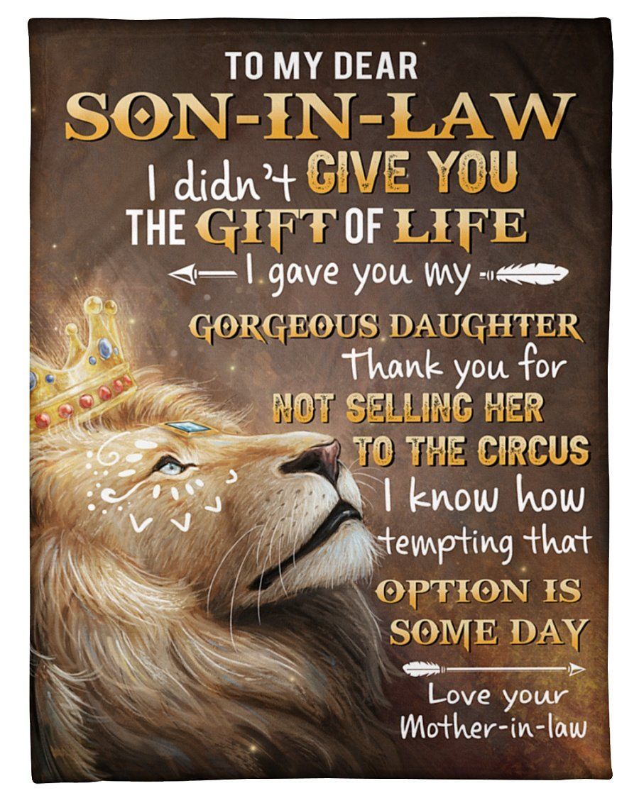 Mother In Law To Son In Law Thanks For Not Selling Her To The Circus Fleece Blanket Fleece Blanket