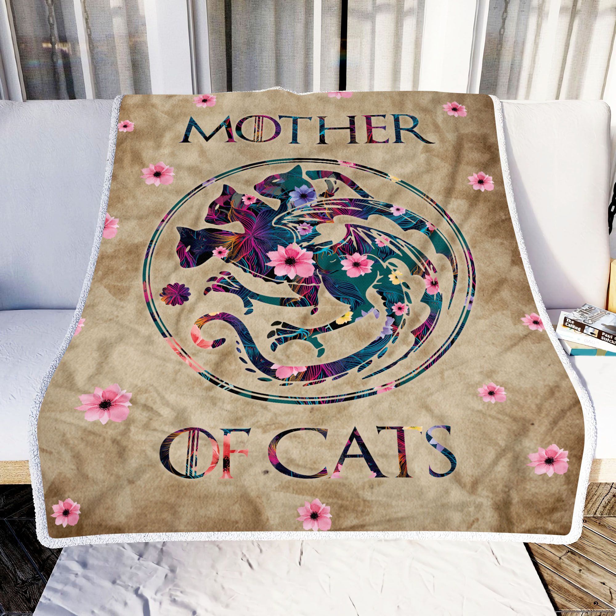 Mother Of Cat Fleece Blanket