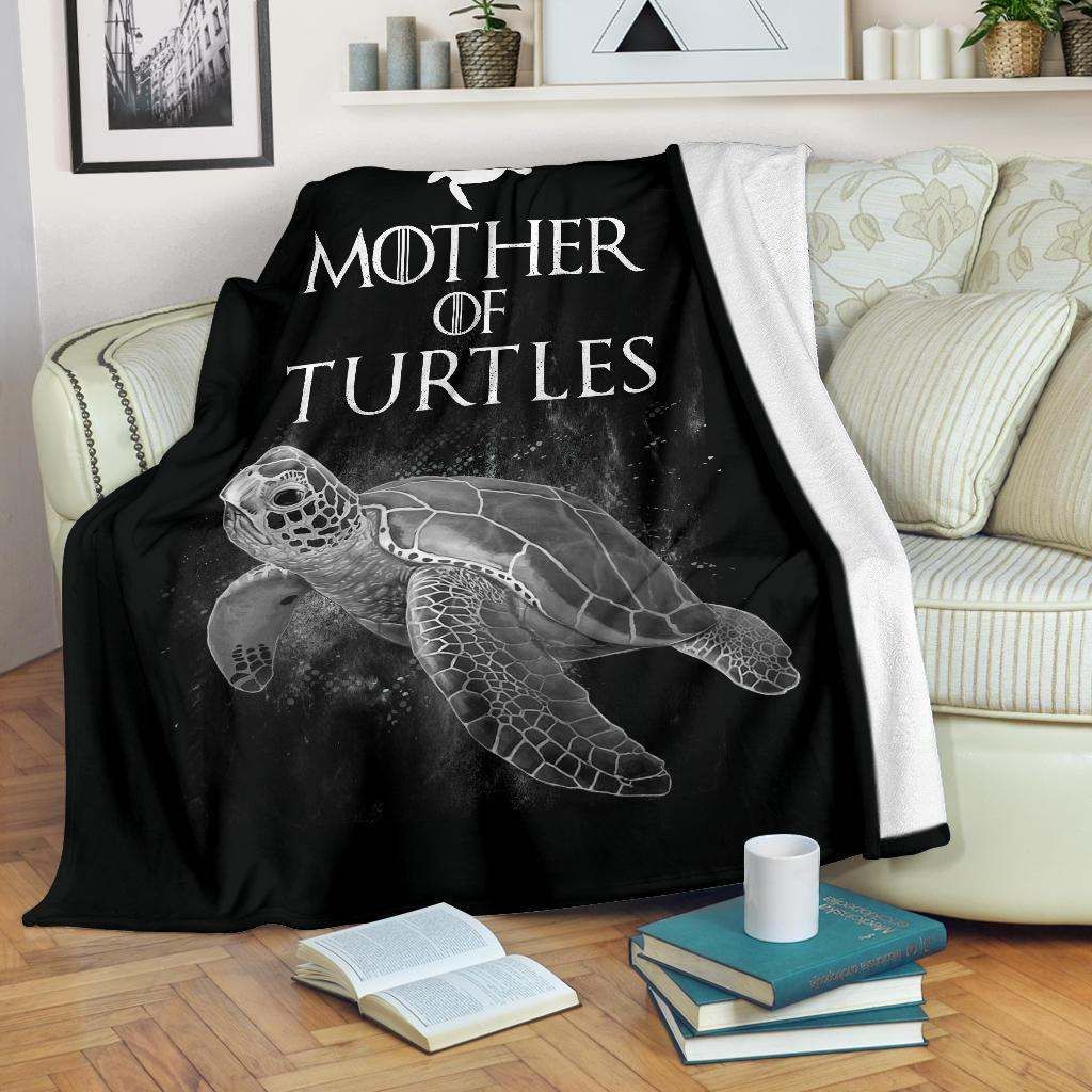 Mother Of Turtles Sherpa Fleece Blanket