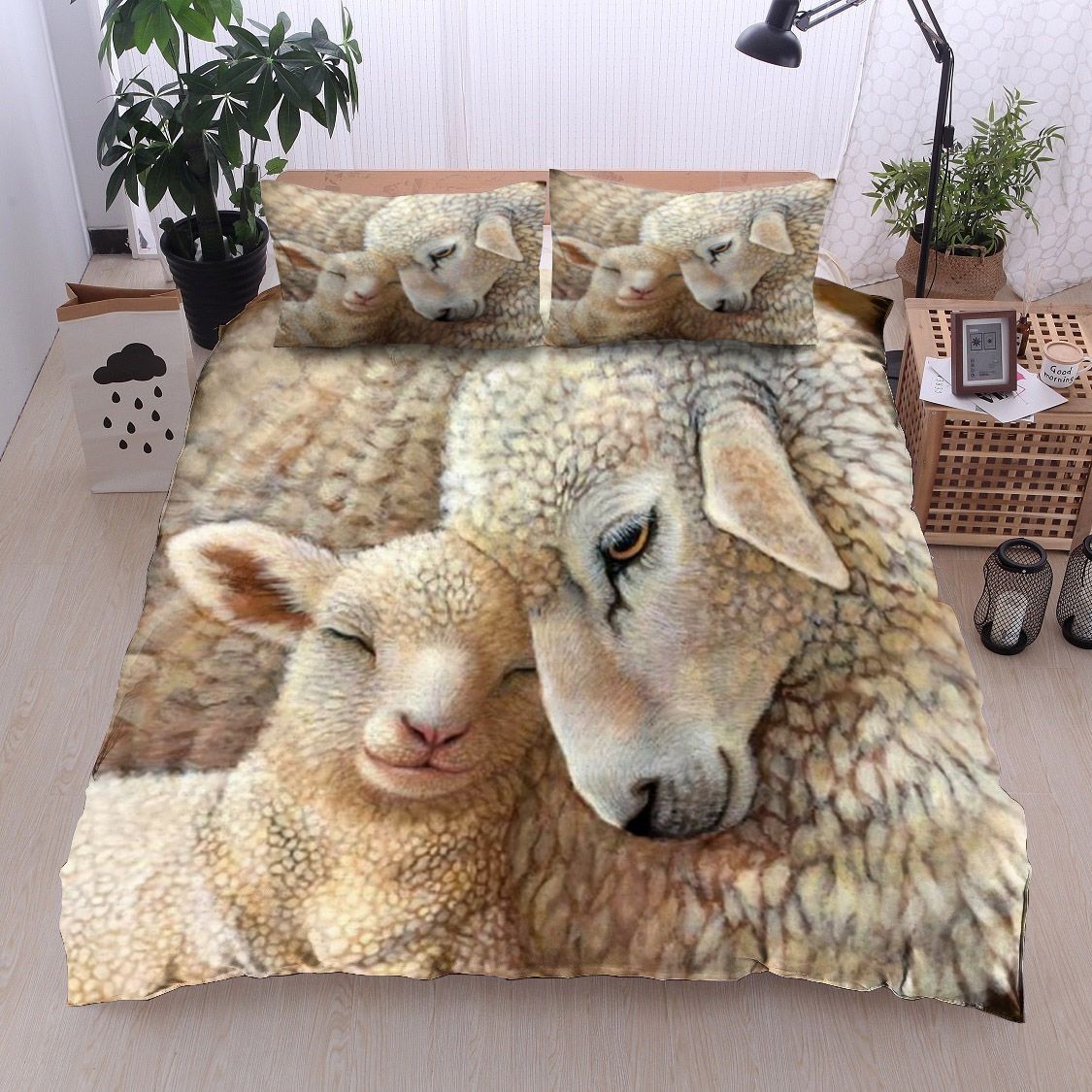 Mother Sheep And Her Lamb Bedding Set