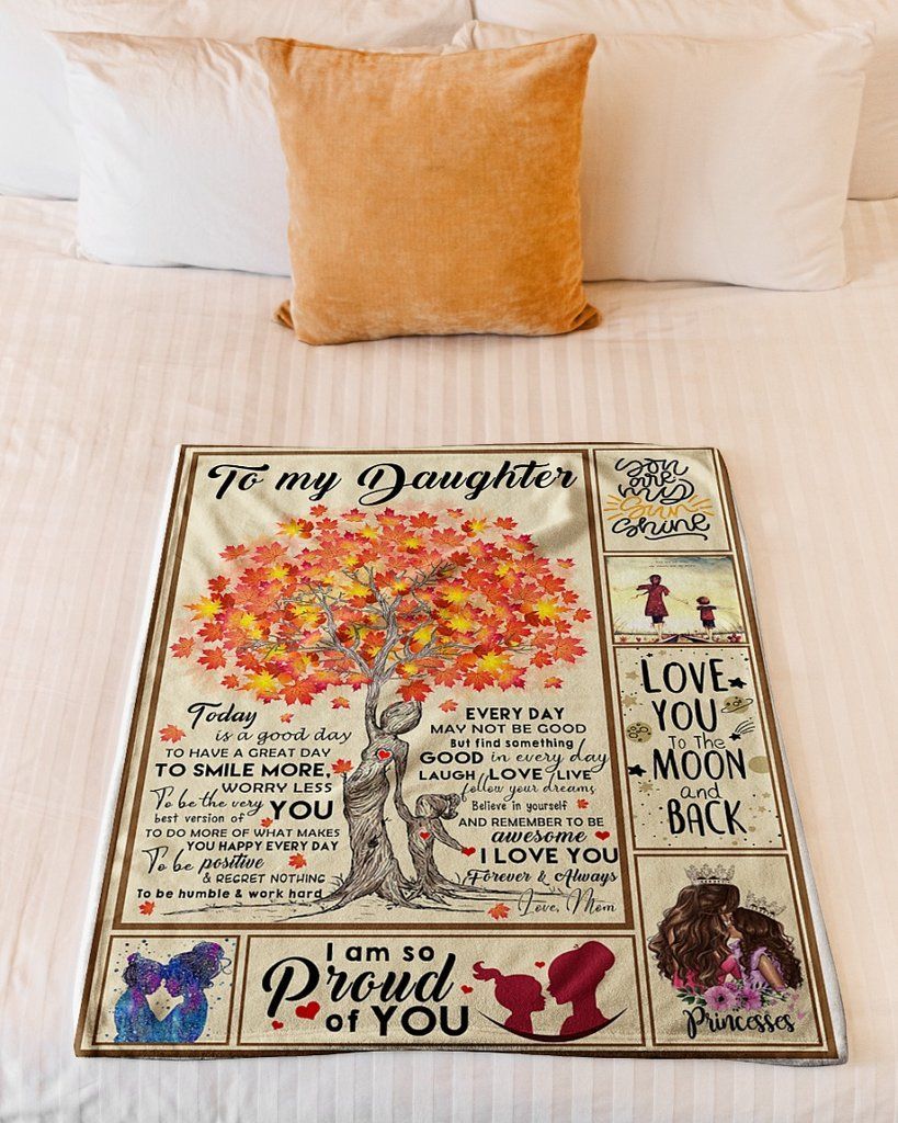 Mother To My Daughter Sherpa Fleece Blanket
