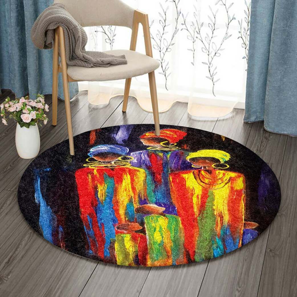 Motherhood And Child Round Carpet